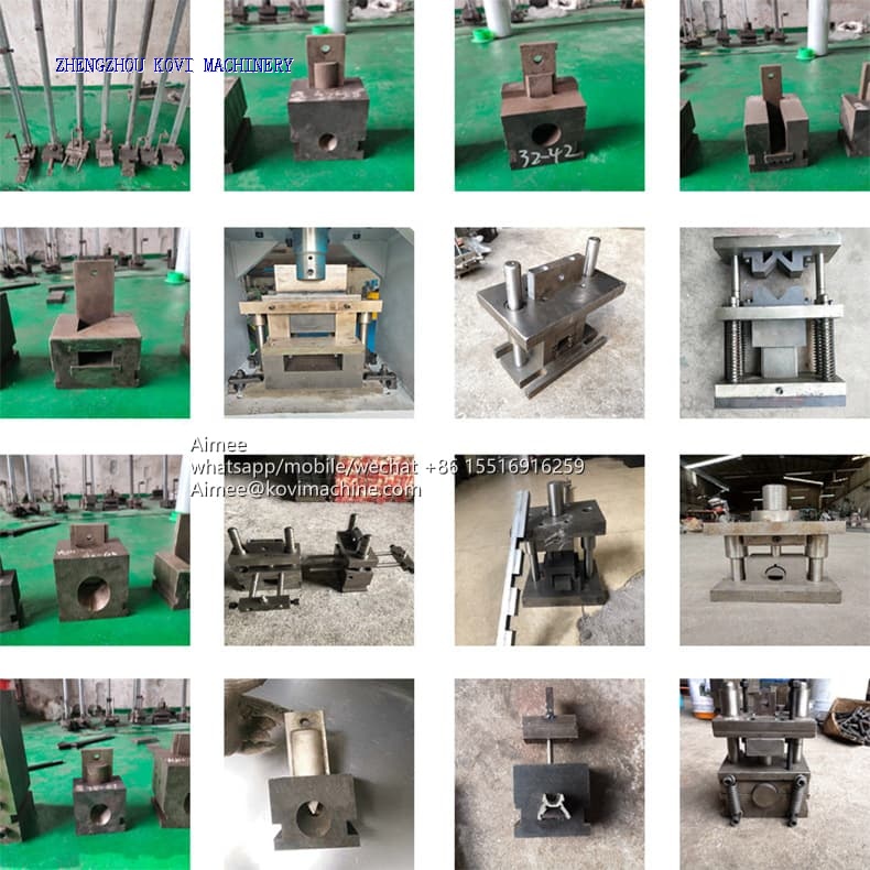Automatic Angle Cutter Hole Punching Machine Muti-function Pipe Flattening Punching Cutting Machine Hydraulic 45&90 Degree Cut