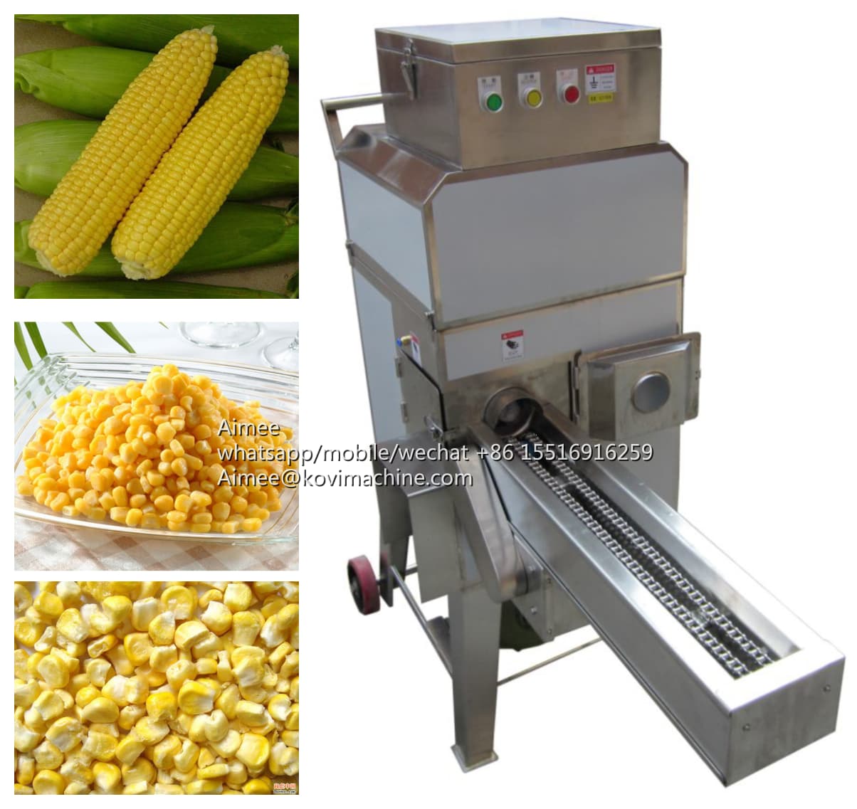 Fresh sweet corn threshing machine maize thresher machine corn sheller machine