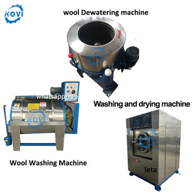 Automation Sheep Wool washing cleaning machine wool washing drying dewatering line Processing Machine