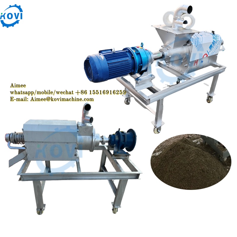 Animal Manure Dewatering Machine Dung Drying Dewatering Machine Screw Sludge Dehydrator Machine Manure Dry Equipment