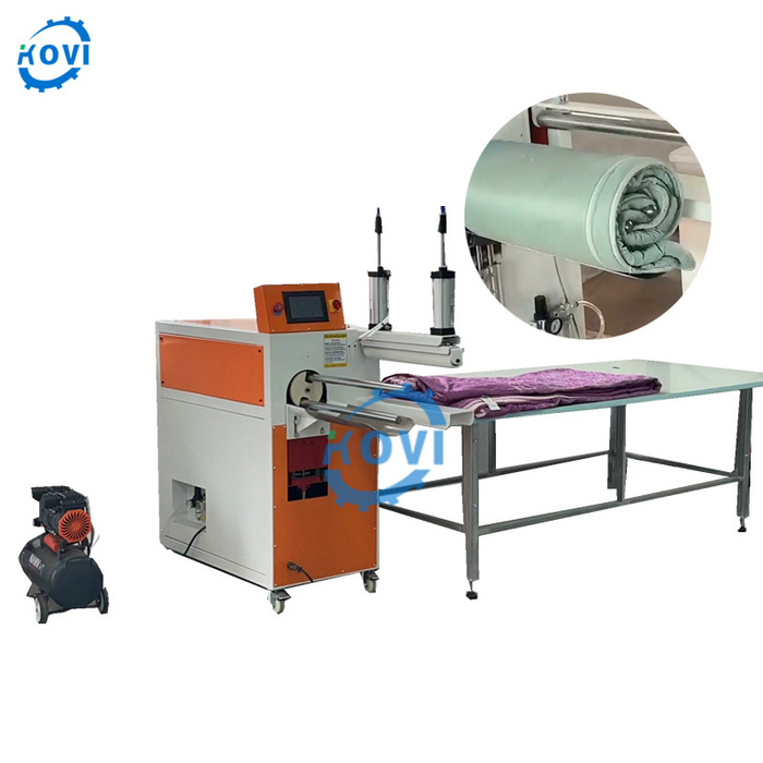 High quality quilt and pillow rolling pack machine comforter blanket roller packing machine