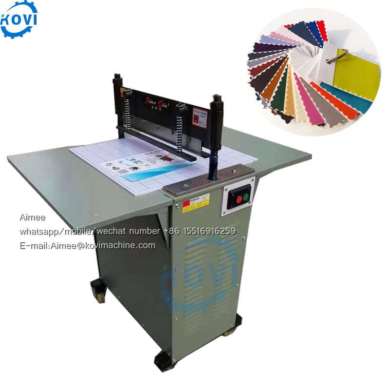 Automatic electric fabric sample zigzag cutting machine textile table strip cloth cutting machine for sale