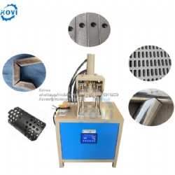 Automatic Angle Cutter Hole Punching Machine Muti-function Pipe Flattening Punching Cutting Machine Hydraulic 45&90 Degree Cut