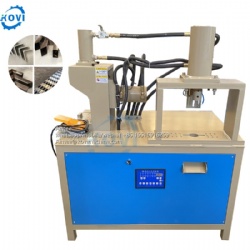 Automatic Angle Cutter Hole Punching Machine Muti-function Pipe Flattening Punching Cutting Machine Hydraulic 45&90 Degree Cut