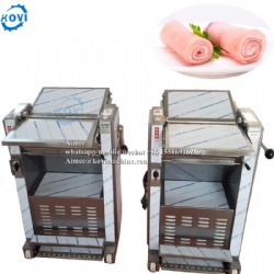 Adjustable thickness pig meat skinner peeling pork skin peeler slicing pork skin cutting machine