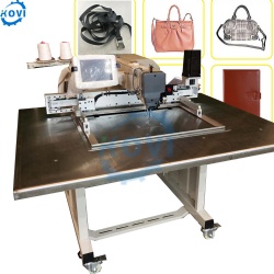 Industrial automatic computer programmable electronic shoes bags upper pattern program leather sewing machine