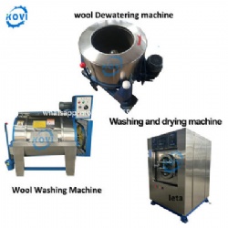 Raw Sheep Wool Washing Line Machine Raw Wool Dryer Ball Carding Dehydrator Processing Machine